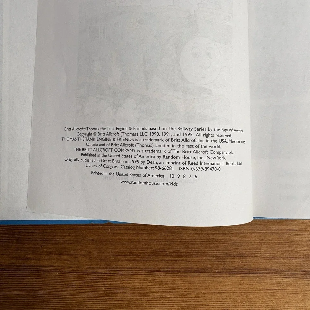 1995 Thomas the Tank Engine Big Blue Treasury Hardcover Illustrated